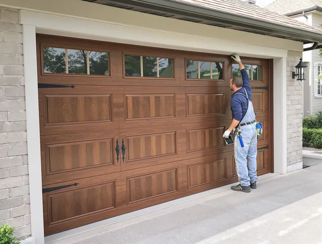Custom garage door showcase by Smithfield Garage Door Repair in Smithfield