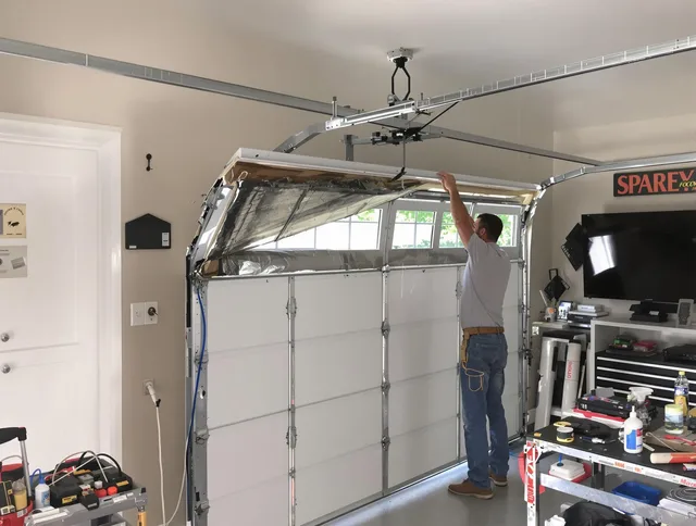 Garage door section replacement by Smithfield Garage Door Repair in Smithfield