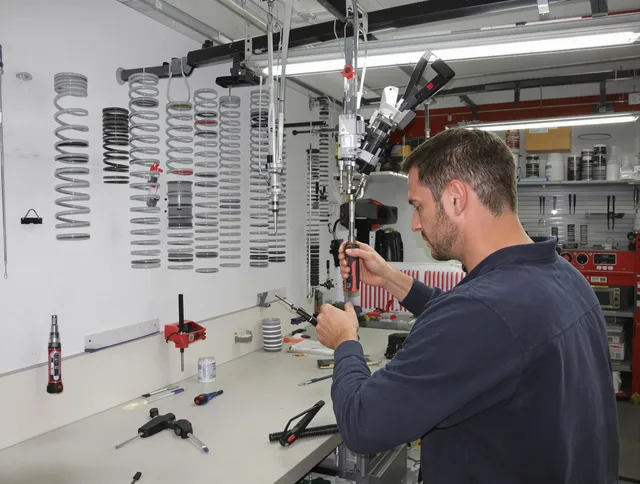 Smithfield Garage Door Repair safety certified technician performing precision spring replacement in Smithfield
